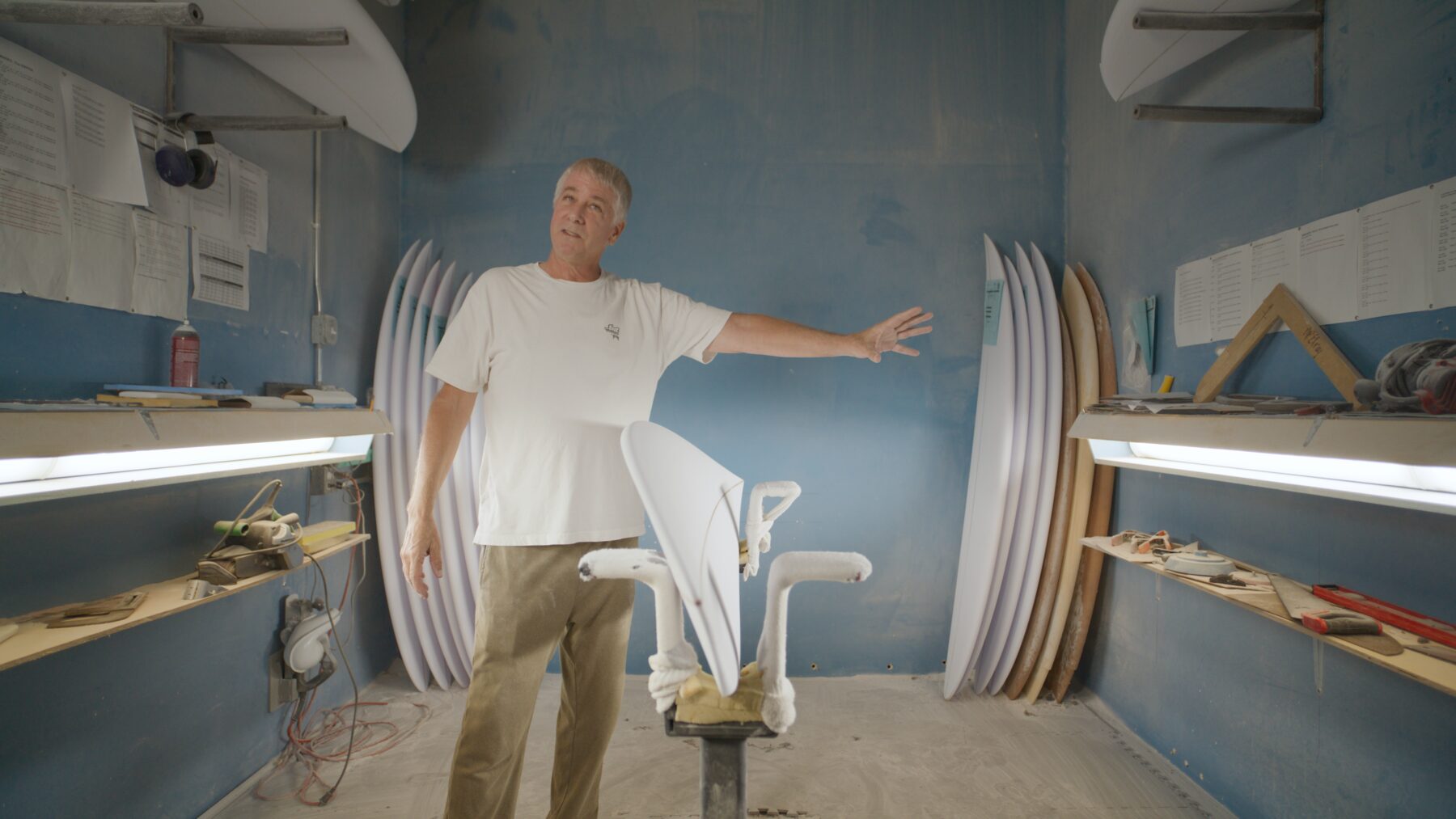 Rick Rock in his shaping bay